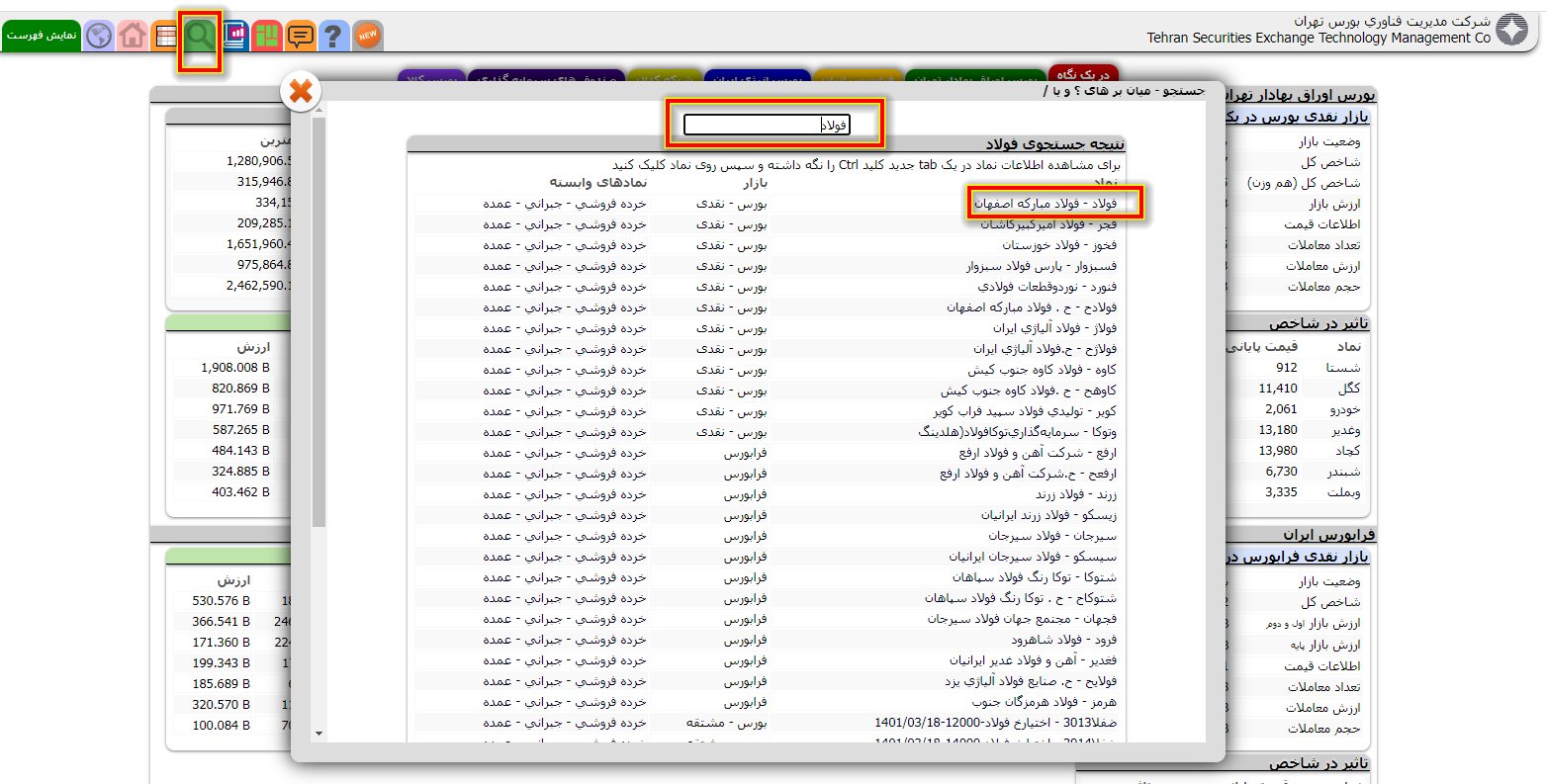 آموزش تابلوخوانی بورس